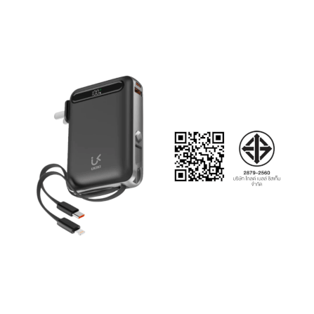 แบตเตอรี่สำรอง UKIKI KP10AC-01-BLK PWB 10KMAH + C CABLE + AC BLACK_7